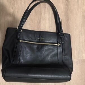 Kate Spade Black Tote with Gold Accents